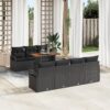 3358410 1 Set de canapele pentru grădină 8 pcs Negru Rattan poli 3358410 1