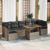 3358414 1 Set de canapele pentru grădină 8 pcs Gri Rattan poli 3358414 1