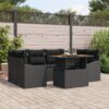 3358529 1 Set de canapele pentru grădină 7 pcs Negru Rattan poli 3358529 1
