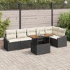 3358581 1 Set de canapele pentru grădină 7 pcs Negru Rattan poli 3358581 1