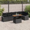 3358585 1 Set de canapele pentru grădină 7 pcs Negru Rattan poli 3358585 1