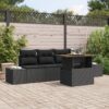 3358634 1 Set de canapele pentru grădină 5 pcs Negru Rattan poli 3358634 1