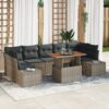 3358666 1 Set de canapele pentru grădină 8 pcs Gri Rattan poli 3358666 1