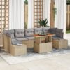 3358667 1 Set de canapele pentru grădină 8 pcs Bej Rattan poli 3358667 1