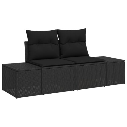 3358676 4 Set de canapele pentru grădină 9 pcs Negru Rattan poli 3358676 4