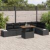3358711 1 Set de canapele pentru grădină 7 pcs Negru Rattan poli 3358711 1