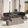 3358715 1 Set de canapele pentru grădină 9 pcs Gri Rattan poli 3358715 1