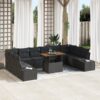 3358753 1 Set de canapele pentru grădină 11 pcs Negru Rattan poli 3358753 1