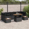 3358782 1 Set de canapele pentru grădină 8 pcs Negru Rattan poli 3358782 1