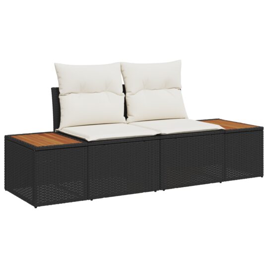 3358841 4 Set de canapele pentru grădină 11 pcs Negru Rattan poli 3358841 4