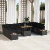 3358842 1 Set de canapele pentru grădină 11 pcs Negru Rattan poli 3358842 1