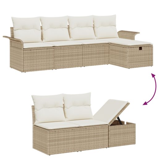 3358870 8 Set de canapele pentru grădină cu pernă 6 pcs bej și crem 3358870 8