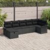 3358902 1 Set de canapele pentru grădină cu pernă 7 pcs Negru 3358902 1