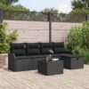 3358972 1 Set de canapele pentru grădină 6 pcs Negru 231 x 117 x 85 cm 3358972 1