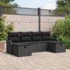 3359022 1 Set de canapele pentru grădină 6 pcs Negru 231 x 117 x 85 cm 3359022 1