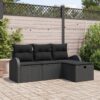 3359052 1 Set de canapele pentru grădină 4 pcs Negru 179 x 117 x 85 cm 3359052 1