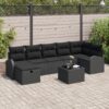 3359112 1 Set de canapele pentru grădină 8 pcs Negru 289 x 124 x 85 cm 3359112 1