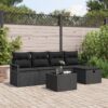 3359172 1 Set de canapele pentru grădină 6 pcs Negru 230 x 117 x 85 cm 3359172 1