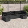 3359202 1 Set de canapele pentru grădină 7 pcs Negru 287 x 122 x 85 cm 3359202 1