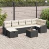 3359306 1 Set de canapele pentru grădină cu pernă 8 pcs Negru Rattan poli 3359306 1