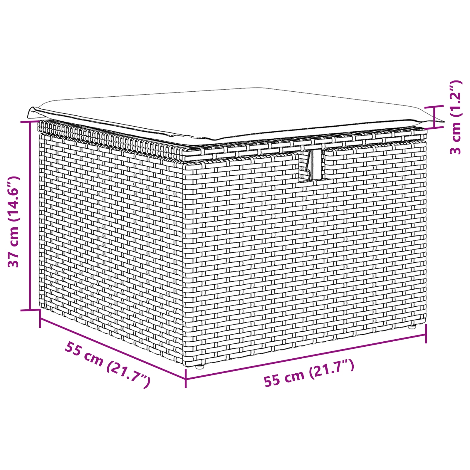 3359379 13 Set de canapele pentru grădină cu pernă 6 pcs Bej Rattan poli Set de canapele pentru grădină cu pernă 6 pcs Bej Rattan poli - imagine 13