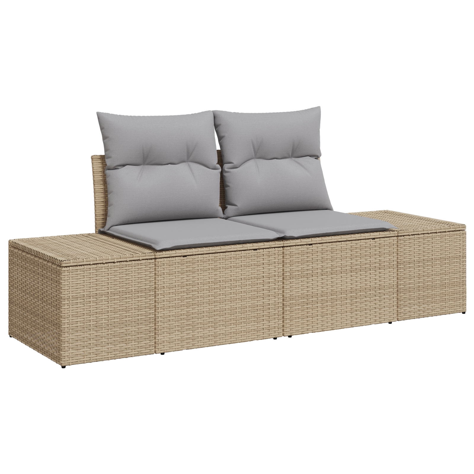 3359409 4 Set de canapele pentru grădină cu pernă 8 pcs Bej Rattan poli Set de canapele pentru grădină cu pernă 8 pcs Bej Rattan poli - imagine 4