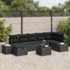3359412 1 Set de canapele pentru grădină cu pernă 8 pcs Negru Rattan poli 3359412 1