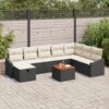 3359579 1 Set de canapele pentru grădină cu pernă 9 pcs Negru Rattan poli 3359579 1