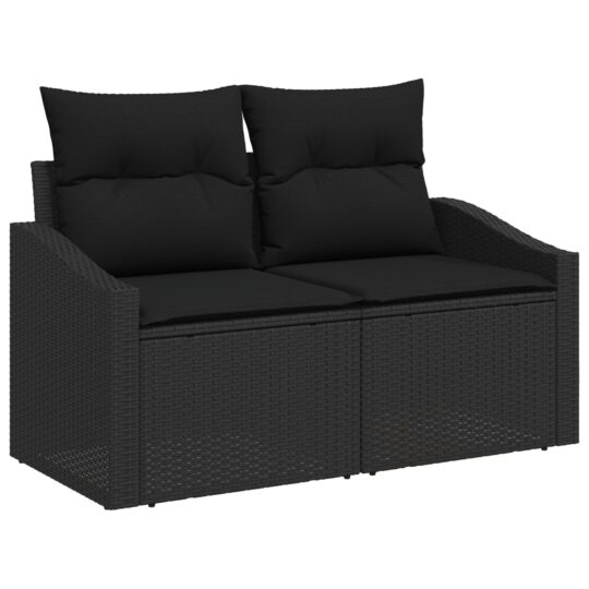 3359583 4 Set de canapele pentru grădină cu pernă 9 pcs Negru Rattan poli 3359583 4