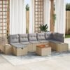 3359602 1 Set de canapele pentru grădină cu pernă 8 pcs Bej Rattan poli 3359602 1