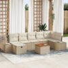 3359603 1 Set de canapele pentru grădină cu pernă 8 pcs Bej Rattan poli 3359603 1