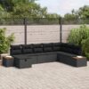 3359655 1 Set de canapele pentru grădină cu pernă 8 pcs Negru Rattan poli 3359655 1