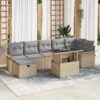 3359687 1 Set de canapele pentru grădină cu pernă 8 pcs Bej Rattan poli 3359687 1