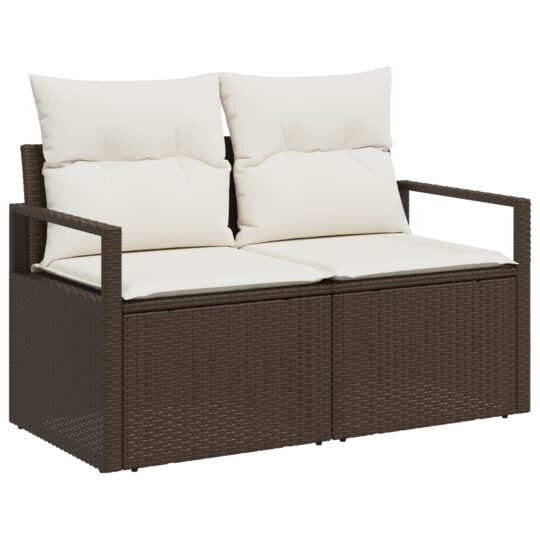 3359785 4 Set de canapele pentru grădină cu pernă 6 pcs Maro Rattan poli 3359785 4