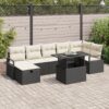 3359804 1 Set de canapele pentru grădină cu pernă 8 pcs Negru Rattan poli 3359804 1