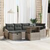 3359836 1 Set de canapele pentru grădină cu pernă 7 pcs Gri Rattan poli 3359836 1