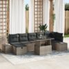 3359886 1 Set de canapele pentru grădină cu pernă 8 pcs Gri Rattan poli 3359886 1