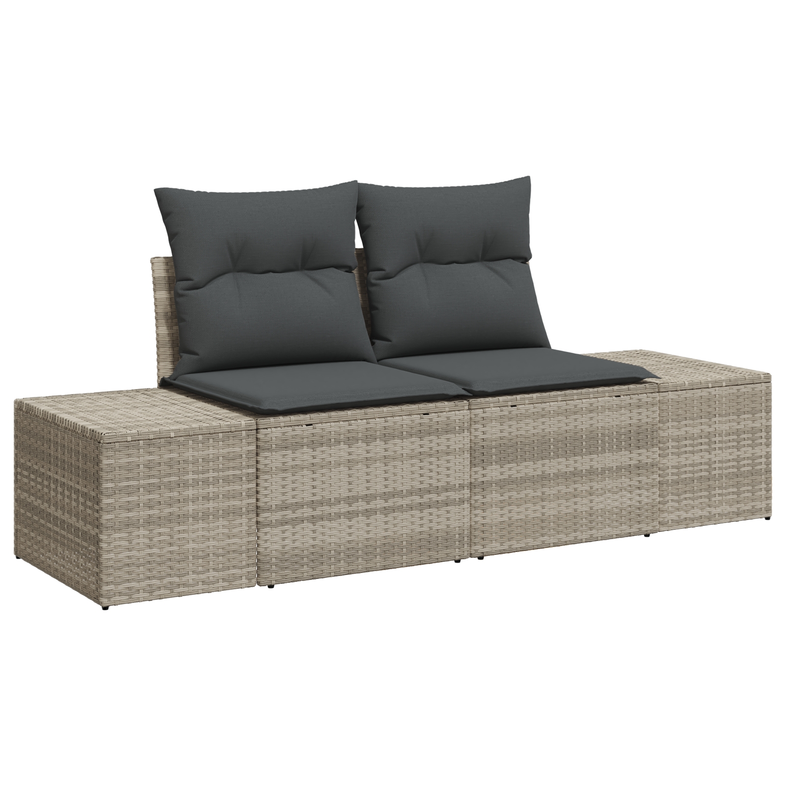 3359899 4 Set de canapele pentru grădină 11 pcs Gri deschis Rattan poli Set de canapele pentru grădină 11 pcs Gri deschis Rattan poli - imagine 4