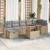 3359948 1 Set de canapele pentru grădină cu pernă 8 pcs Bej Rattan poli 3359948 1