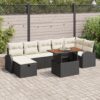 3359974 1 Set de canapele pentru grădină cu pernă 8 pcs Negru Rattan poli 3359974 1