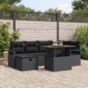 3359999 1 Set de canapele pentru grădină cu pernă 7 pcs Negru Rattan poli 3359999 1