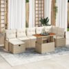 3360005 1 Set de canapele pentru grădină cu pernă 8 pcs Bej Rattan poli 3360005 1