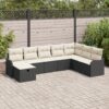 3360358 1 Set de canapele pentru grădină cu pernă 8 pcs Negru Rattan poli 3360358 1