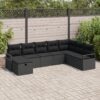 3360564 1 Set de canapele pentru grădină 8 pcs Negru Rattan poli 3360564 1