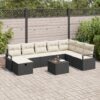 3360568 1 Set de canapele pentru grădină 9 pcs Negru Rattan poli 3360568 1