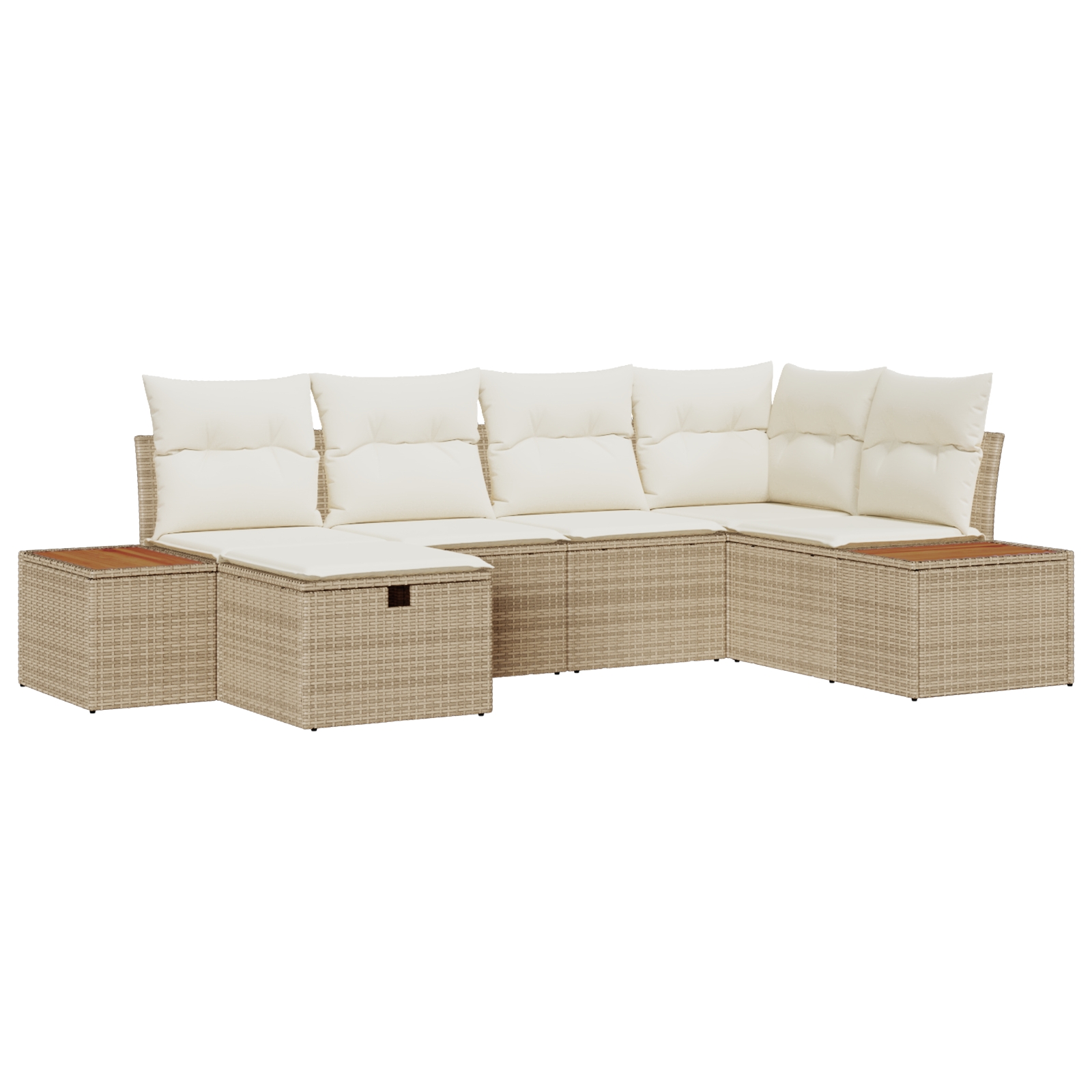 3360965 2 Set de canapele pentru grădină 6 pcs Bej 55 x 62 x 69 cm Set de canapele pentru grădină 6 pcs Bej 55 x 62 x 69 cm - imagine 2