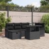 3361012 1 Set de canapele pentru grădină cu pernă 7 pcs Negru Rattan poli 3361012 1