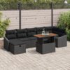 3361366 1 Set de canapele pentru grădină 8 pcs Negru poliratan 3361366 1
