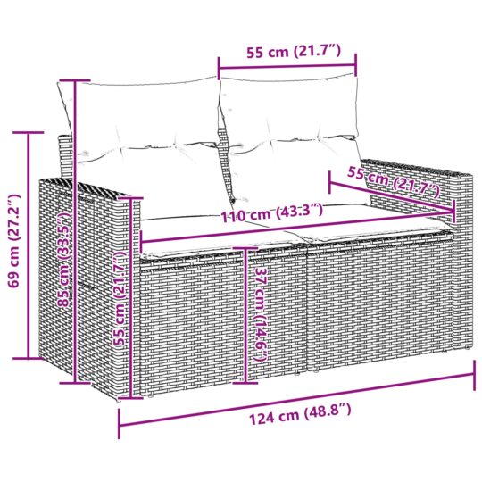 3361753 13 Set de canapele pentru grădină 9 pcs Gri poliratan 3361753 13