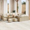 3362071 1 Set de canapele pentru grădină 14 pcs Bej poliratan 3362071 1